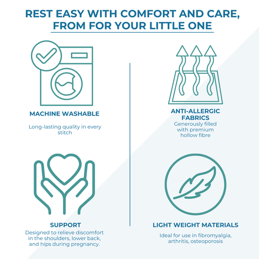 12 Ft Maternity Pillow And Case - White