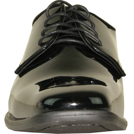 "Matteo" Black Vangelo Tuxedo Shoes